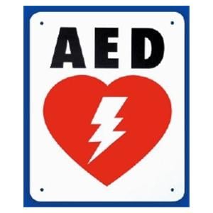 Sign AED CPR Flat 9x11.5 10/Pk 10/Pk