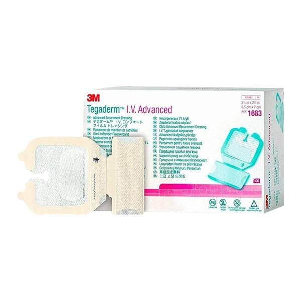 Tegaderm Advanced Film IV Dressing 2-1/2x2-3/4" Sterile Adhesive Transparent LF, 400 EA/CA