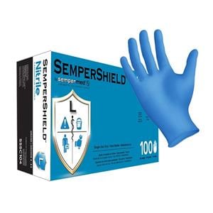 SemperShield Nitrile Exam Gloves Large Blue Non-Sterile