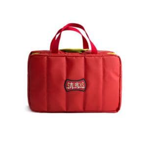 G3 First Aid Pharmacy Bag 6x10.5x8" Red Velcro Closure Red Handle