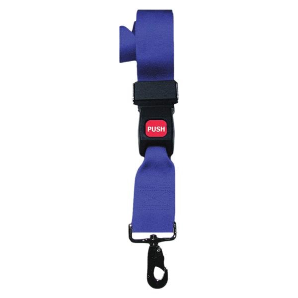 Restraint Strap Nylon Metal Push Button Buckle, Swivel Speed Clip Ends Ea