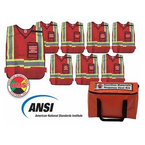 Hazmat Response Vest Red/Yellow Adult