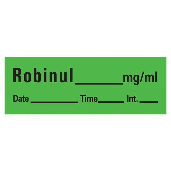 Label For Stock RobinulGREEN 333/RL