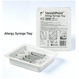 VanishPoint Allergy Syringe 27gx1/2" 1cc Rtrctbl Fx Ndl Sfty No Dead Spc 40/Ca