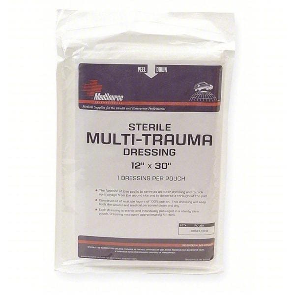 Non-Woven Multi-Trauma Dressing 12x30" Sterile Highly Absorbent, 25 EA/CA