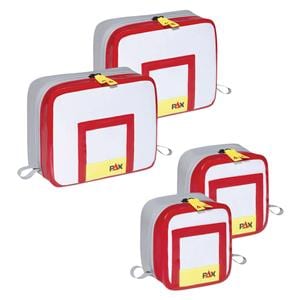 Pouch Inner Red/White Zipper Closure No Handle Ea