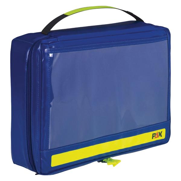 Intubation Bag Blue Zipper Closure Foam Molded Shoulder Strap