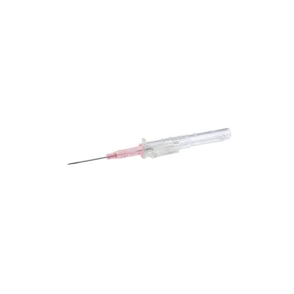 TrueSafe Blood Control IV Catheter Push Button 20 Gauge 1.16" Pink 50/Bx