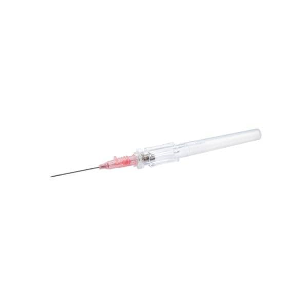 TrueSafe Blood Control IV Catheter Push Button 20 Gauge 1.88" Pink 50/Bx