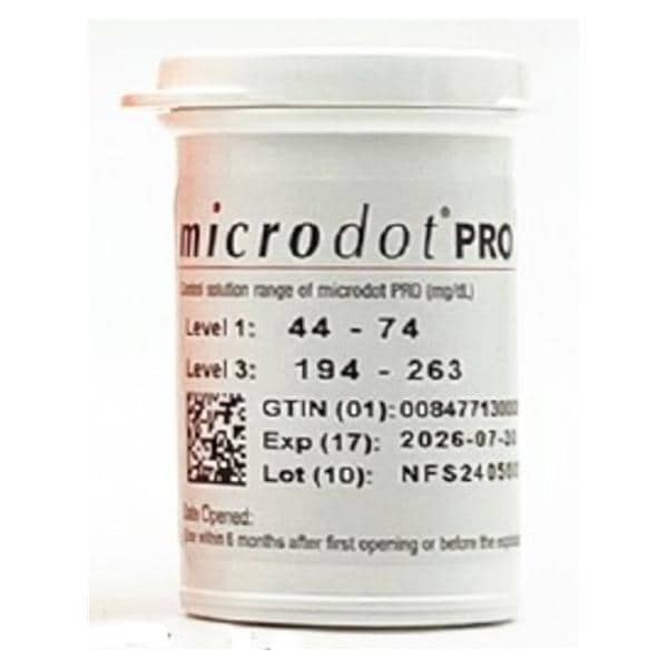 Microdot PRO Blood Glucose Test Strips 25/Bx