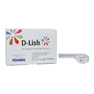 D-Lish Fluoride Varnish Unit Dose 5% NaF 0.4 mL Fresh Melon 50/Bx