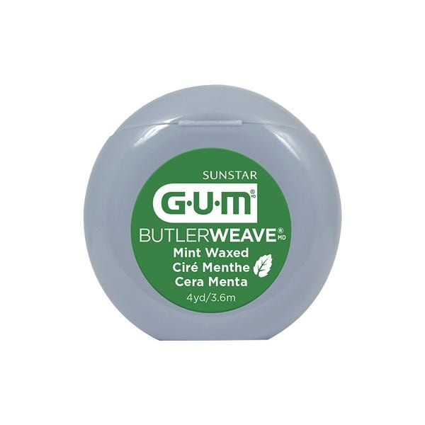 GUM ButlerWeave Floss Waxed 4 Yards Mint Patient Size 144/Bx
