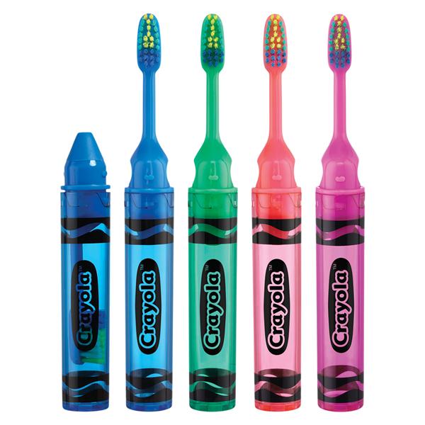 GUM Crayola Toothbrush 5-10 Years Compact Soft 12/Pk