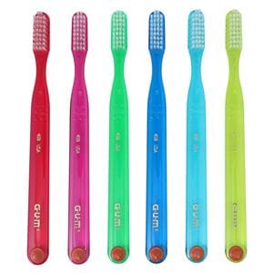 GUM Classic Manual Toothbrush Adult Soft Compact 12/Pk, 12 PK/CA