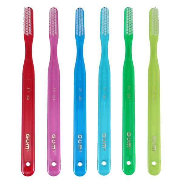 GUM Classic Manual Toothbrush Adult Soft Slender 12/Pk