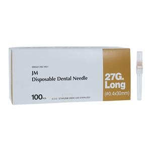 Needle Plastic Hub 27 Gauge Long Yellow 100/Bx