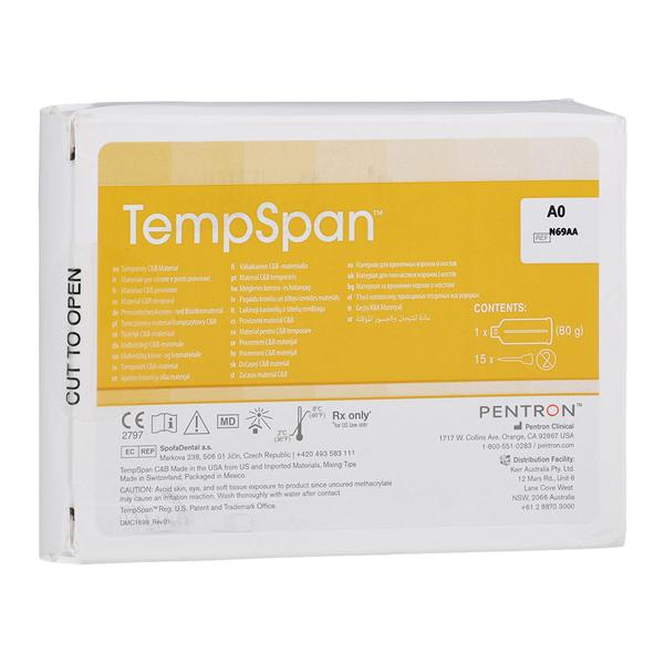 TempSpan Temporary Material 50 mL Shade A0 Cartridge Refill