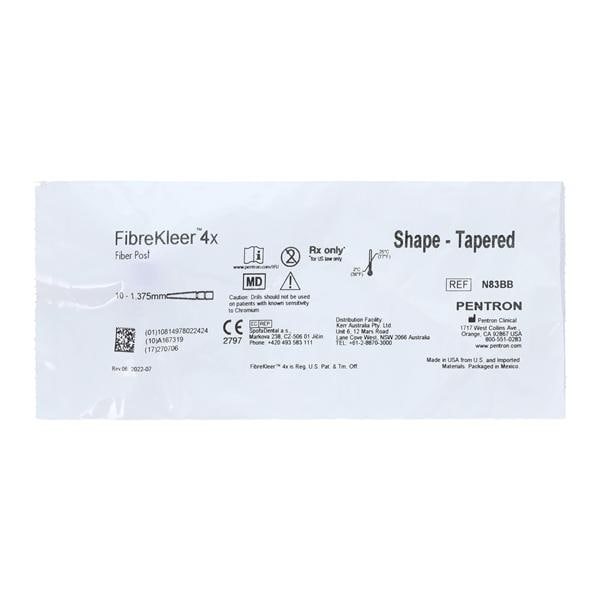 FibreKleer 4X Fiber Posts Refill 1.375 mm Tapered 10/Pk