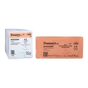 Monoderm Suture 4-0 18" Glycolide Monofilament DSM19 Undyed 12/Bx