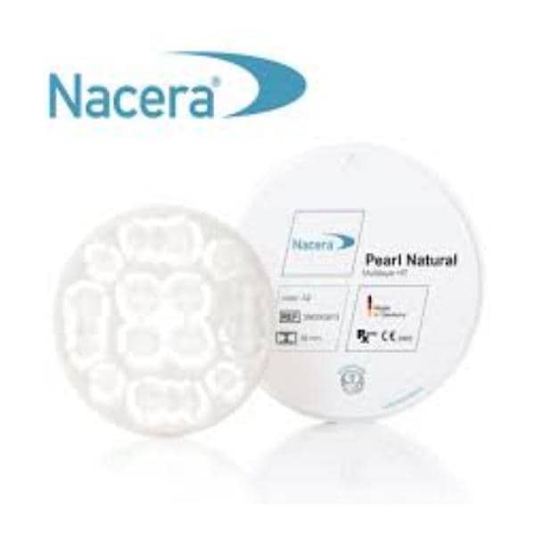 Nacera Pearl Natural Zirconia Disc Stellar White 98.5x25 Ea