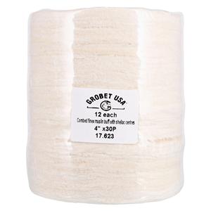 Muslin Buff Shellac Center 4" x 30 Ply 12/Pk