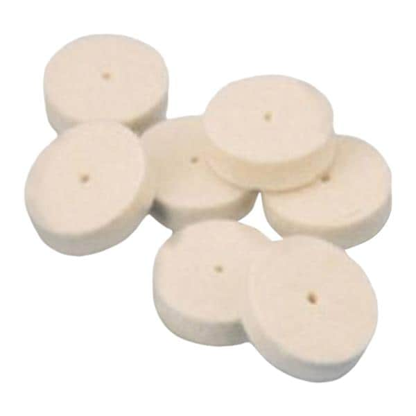 Felt Wheels Pin Hole Center Soft 1" x 1/8" 100/Bx