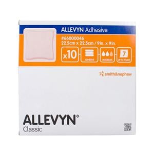 Allevyn Plastic Dressing 9x9" Adhesive Transparent