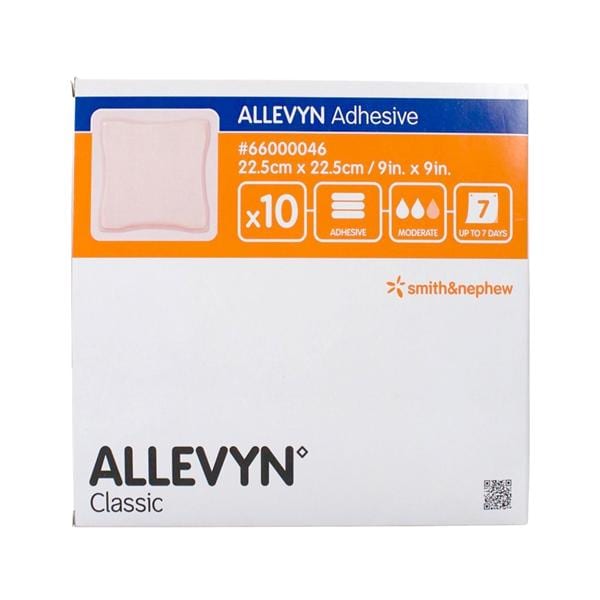 Allevyn Plastic Dressing 9x9" Adhesive Transparent