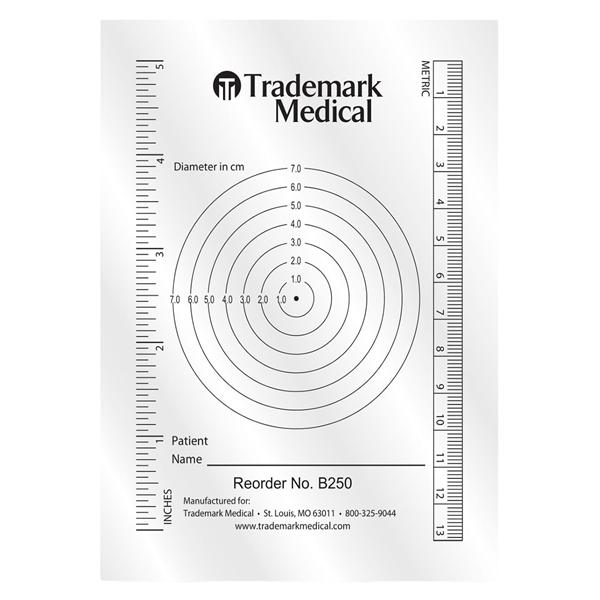 Decubitus Wound Measure Guide 3-3/4x5-1/2" Disposable 250/Bx