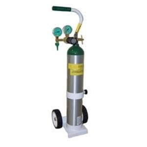 MRI Oxygen Cylinder Cart Single White