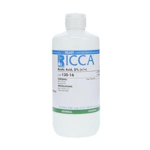 Acetic Acid Chemical 5% 500mL Ea