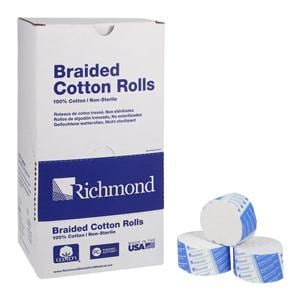 Braided Cotton Roll 1.5 in Non Sterile 2000/Bx, 12 BX/CA