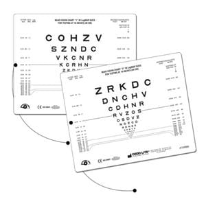 Illiterate Card Vision Testing 16" Testing Distance Ea