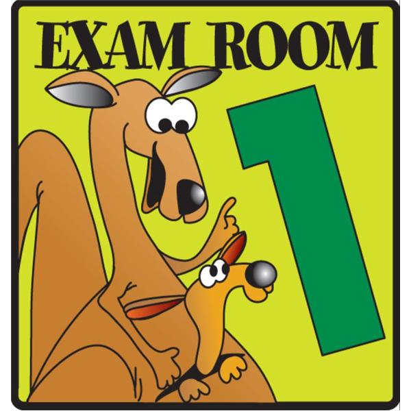 Exam Room Sign Pediatric 5.5 in Plastic Yellow Assorted Imprint W/ Kngr Dsgn Ea