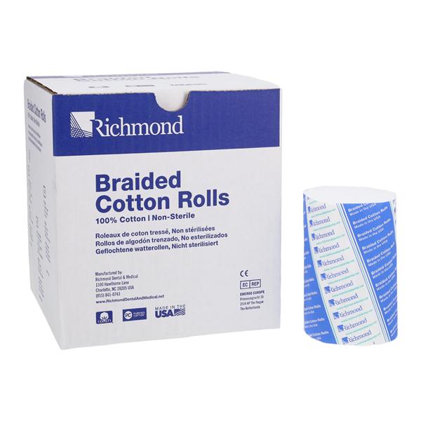 Braided Cotton Roll 4 in Non Sterile 250/Bx, 4 BX/CA