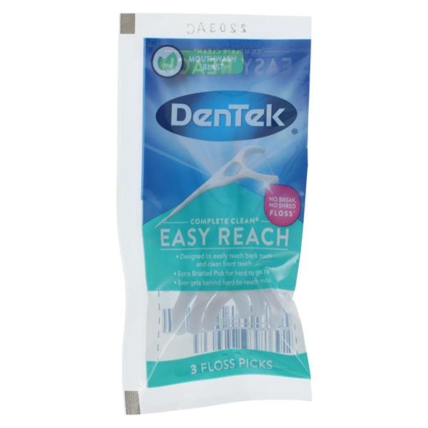 DenTek Complete Clean Floss Picks Back Teeth 3/Package Value Bag 144/Bg