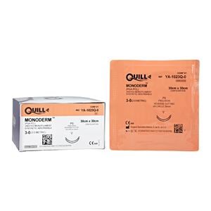 Quill Monoderm Suture 3-0 30x30cm Polyglecaprone Mnflmnt DE-14/DE-14 Clr 12/Bx