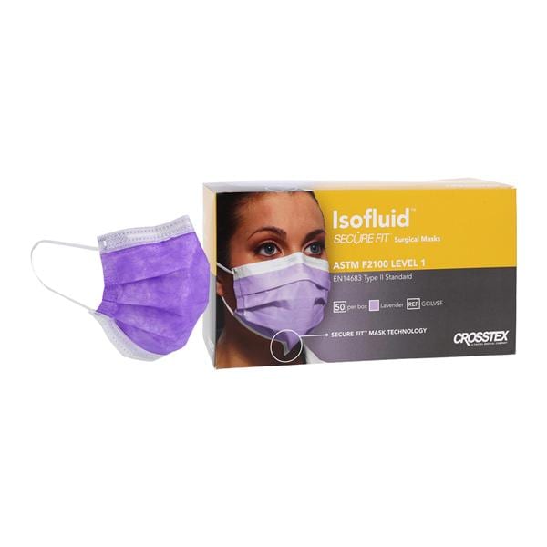 Isofluid SecureFit Mask ASTM Level 1 Anti-Fog Lavender 50/Bx