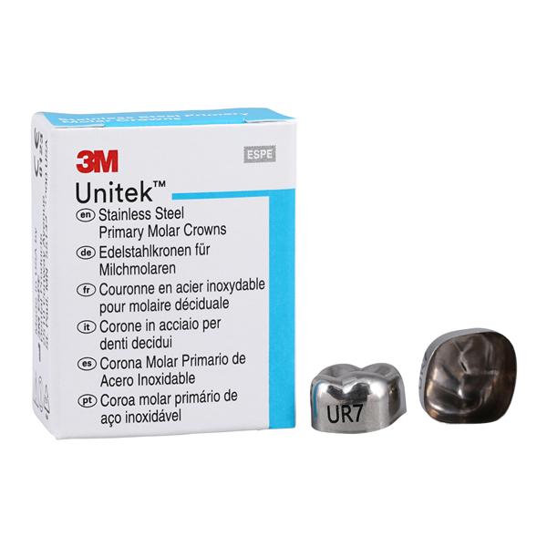 3M™ Unitek™ Stainless Steel Crowns Size 7 2nd Prim URM Replacement Crowns 5/Bx