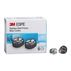 3M™ Stainless Steel Crowns Size DUL2 1st Pri ULM Replacement 5/Bx