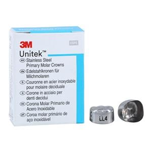 3M™ Unitek™ Stainless Steel Crowns Size 4 2nd Prim LLM Replacement Crowns 5/Bx