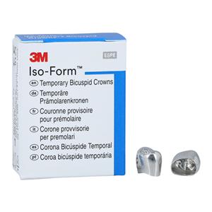 3M™ Iso-Form™ Temporary Metal Crowns Size U51 2nd UL Bic Replacement Crowns 5/Bx