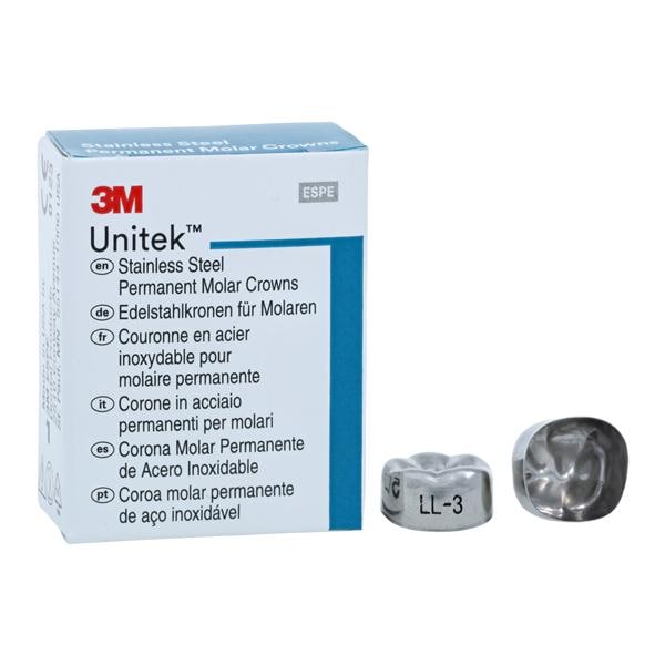 3M™ Unitek™ Stainless Steel Crowns Size 3 1st Perm LLM Replacement Crowns 5/Bx