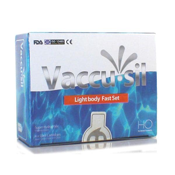 Vaccu-Sil Impression Material Fast Set 50 mL Light Body Refill 4/Bx