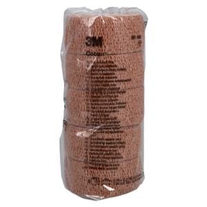 Coban Wrap Bandage Elastic 1"x5yd Tan Non-Sterile 5/Pk