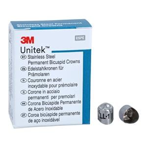 3M™ Unitek™ Stainless Steel Crowns Size 1 1st Perm LLB Replacement Crowns 5/Bx