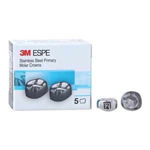 3M™ Stainless Steel Crowns Size ELR2 2nd Prim LRM Replacement 5/Bx