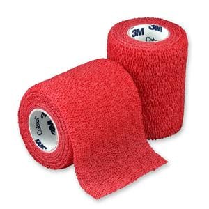 Coban Wrap Bandage Elastic 3"x5yd Red Non-Sterile 24/Ca