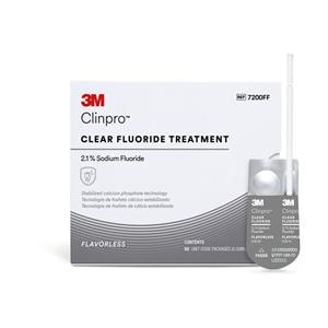 3M Clinpro Clear Fluoride Treatment Vrnsh UD 2.1% NaF 0.5 mL Flavorless 50/Pk