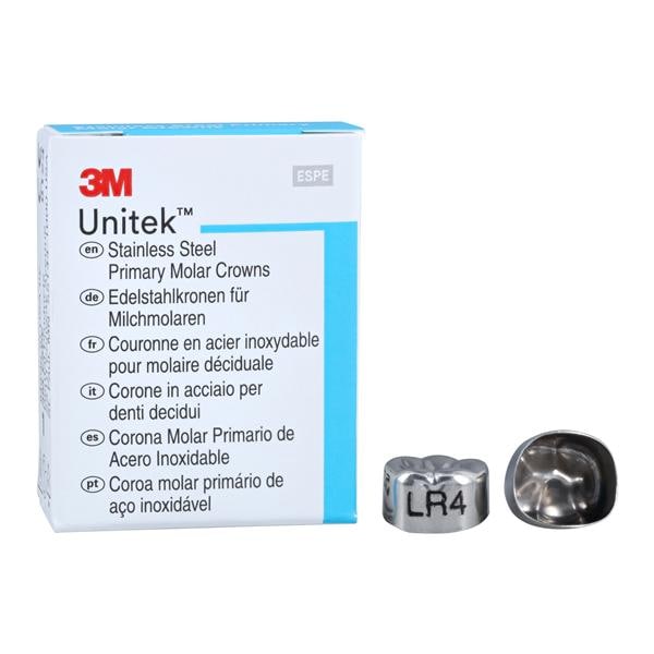 3M™ Unitek™ Stainless Steel Crowns Size 4 2nd Prim LRM Replacement 5/Bx